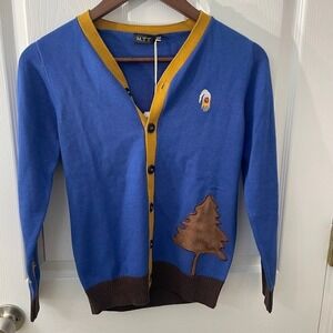 M.T.T Childs 2T-3T* NWT‎ Cardigan Tree Applique Knitwear Winter Cozy Pictures